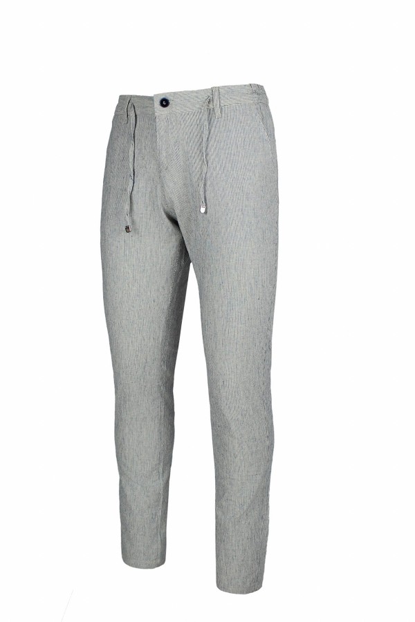 Mαn's light grey lines pants