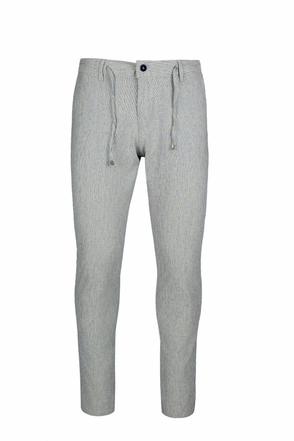 Mαn's light grey lines pants