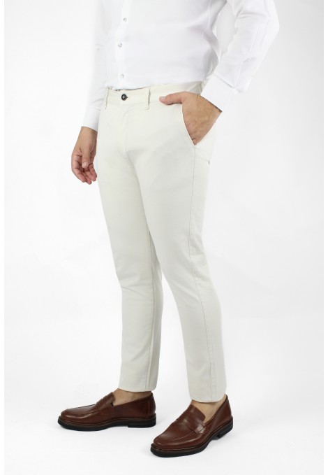 Man's ecru pants chinos