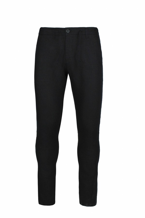 Man’s black linen pants 