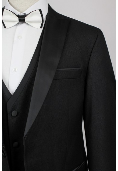 Man's black suit mixed wool