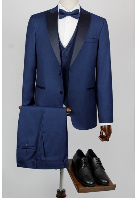 Man's blue suit mixed wool