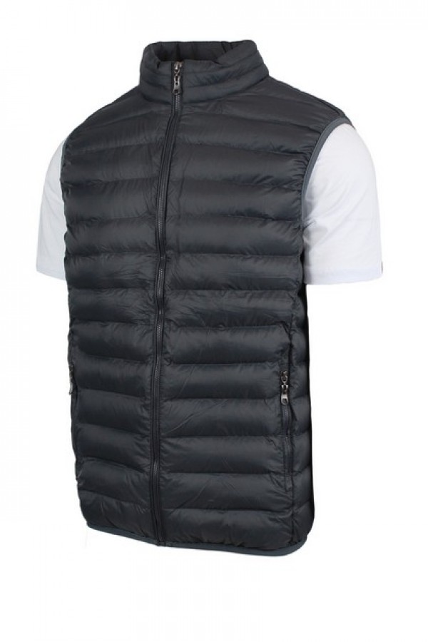 Man's anthracite grey sleeveless jacket