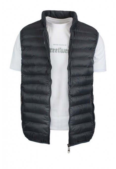 Man's anthracite grey sleeveless jacket