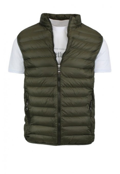 Man's haki sleeveless jacket