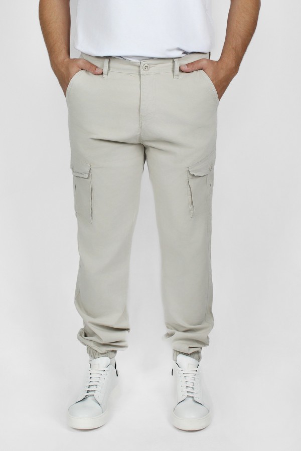 Man's  beige cargo pants