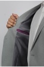 Man’s light grey blazer with detailed pockets 