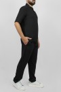 Man’s black  trousers with elastic waist