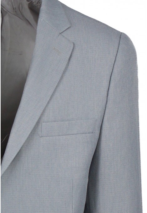  Man’s light grey blazer with textured weave mixed wool