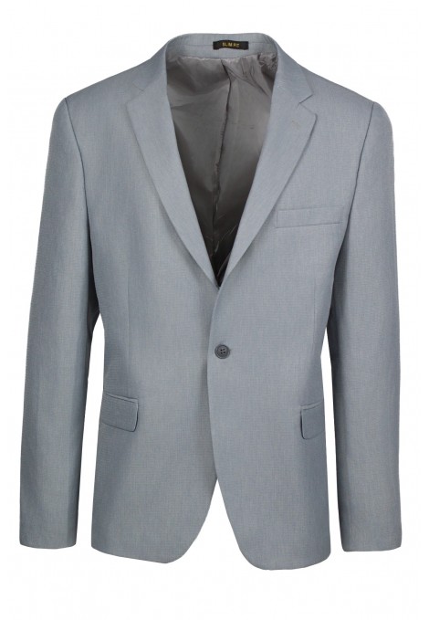  Man’s light grey blazer with textured weave mixed wool