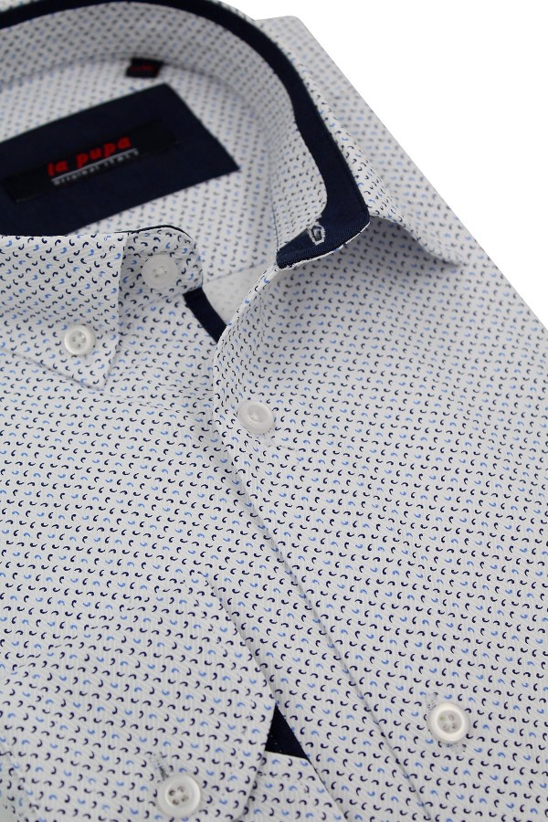 Man’s white printed shirt 