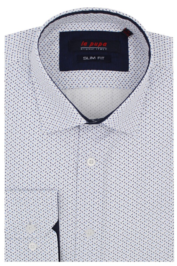 Man’s white printed cotton shirt 