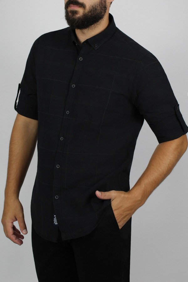 Man's black shirt    