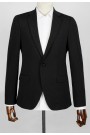 Man’s black blazer with textured weave 