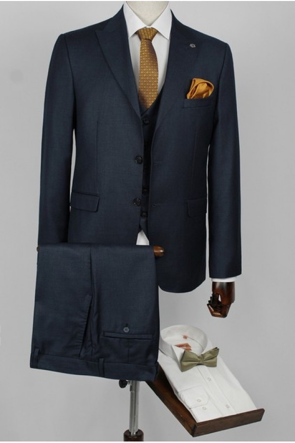 Man's dark blue suit  