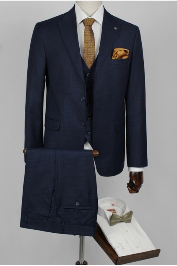 Man's dark blue suit  