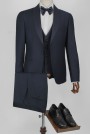 Man's dark blue suit mixed wool