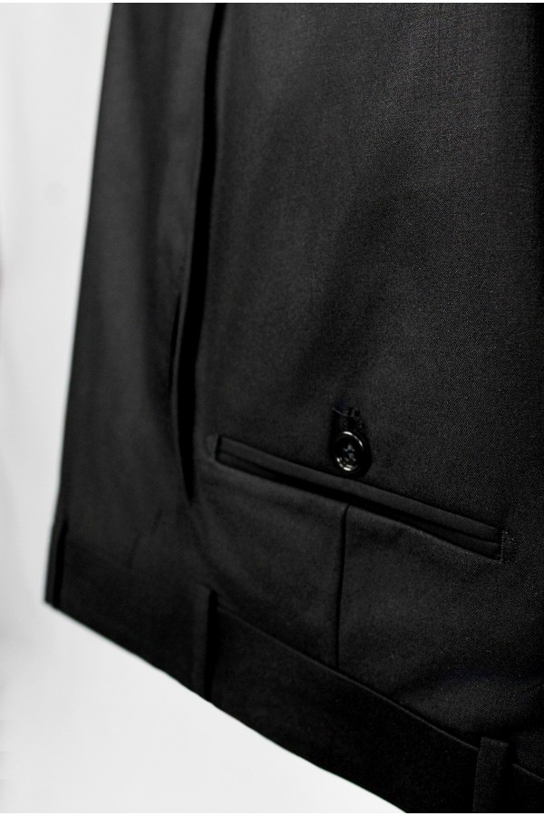 Man's black suit mixed wool