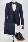 Man's dark blue suit mixed wool