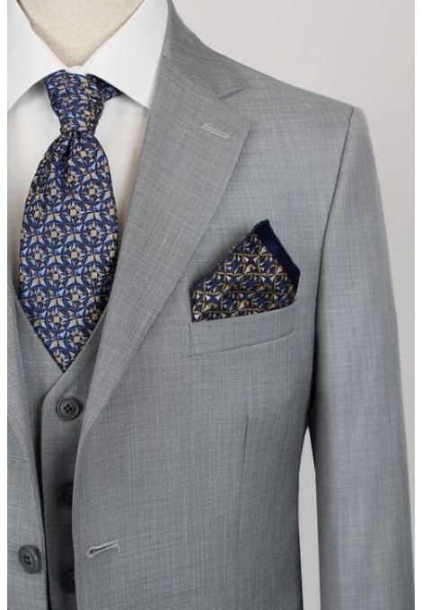 Man's grey  suit  mixed wool 