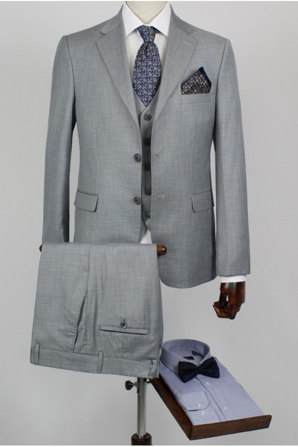 Man's grey  suit  