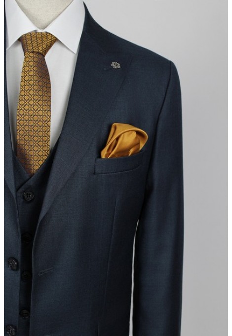 Man's dark blue suit  mixed wool 