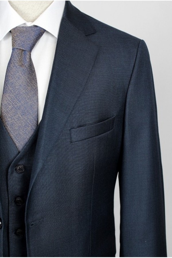 Man's dark blue suit 