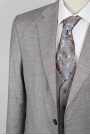 Man's dark beige suit  mixed wool 