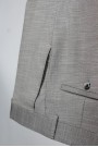 Man's dark beige suit  mixed wool 