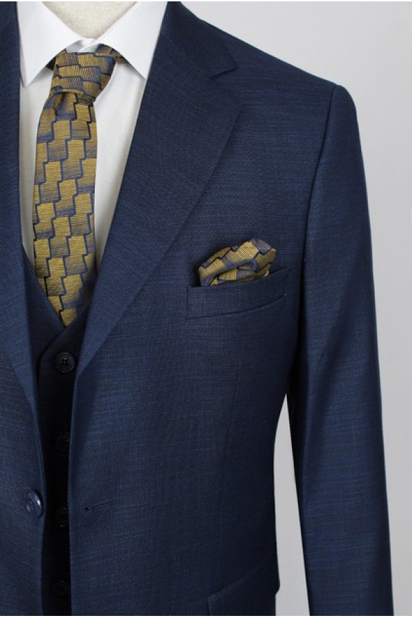 Man's dark blue suit 