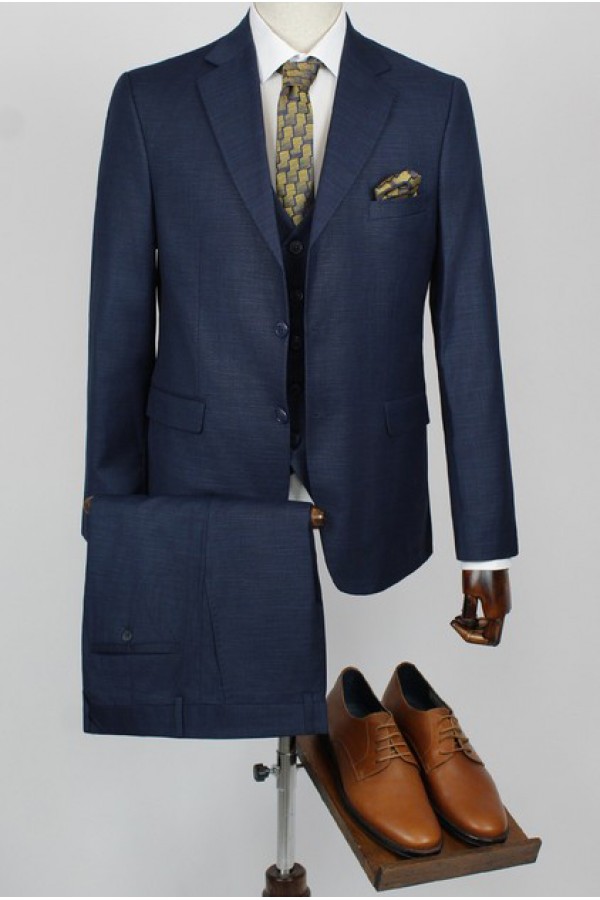 Man's dark blue suit 