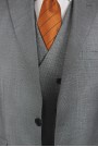 Man's grey suit mixed wool