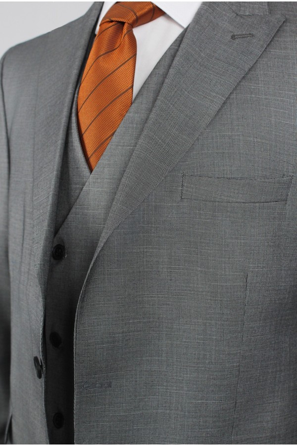 Man's grey suit mixed wool