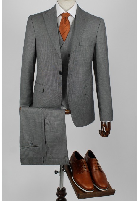 Man's grey suit mixed wool