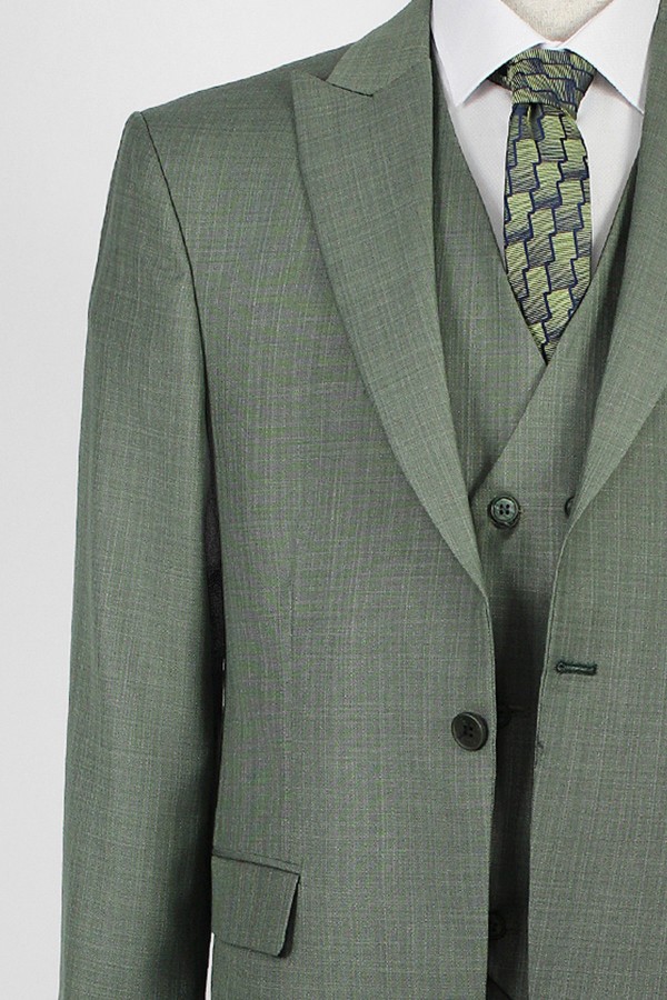 Man's green suit mixed wool