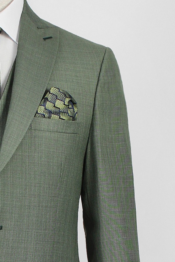 Man's green suit mixed wool