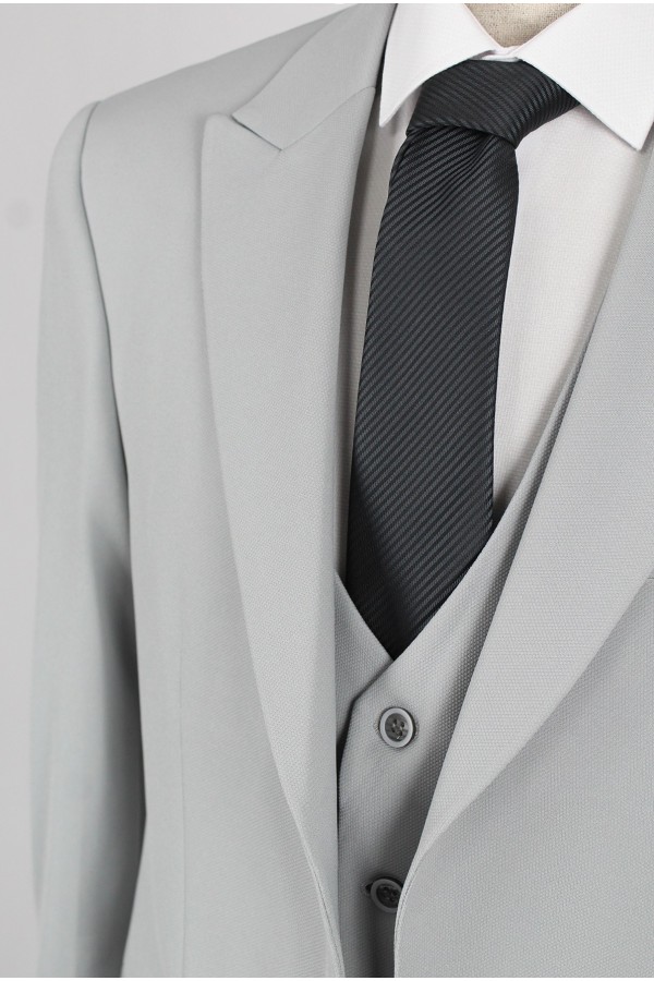 Man's light grey suit  mixed wool