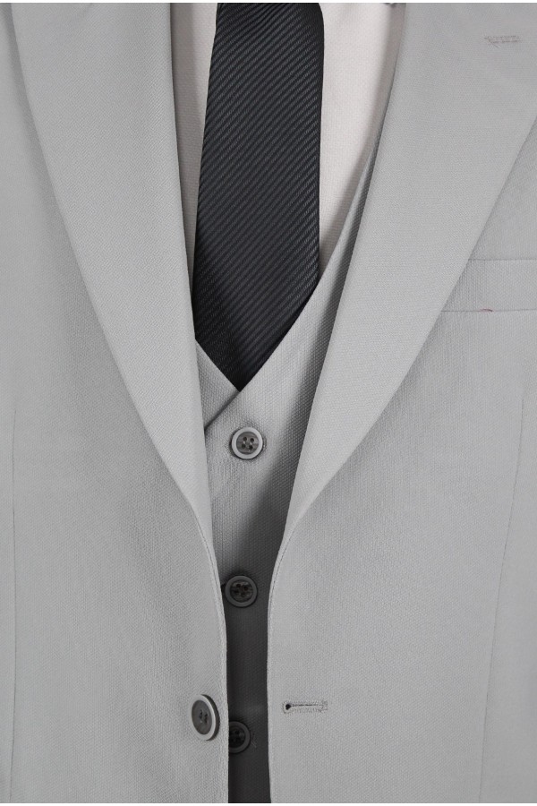 Man's light grey suit  mixed wool