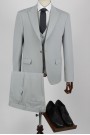 Man's light grey suit  mixed wool