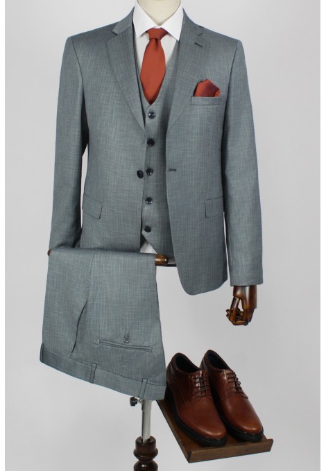  Man's gray suit mixed wool