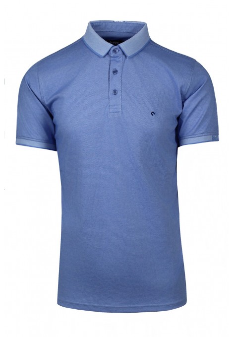 Man’s sky blue t-shirt polo