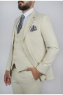 Man's beige suit mixed wool