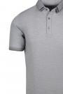 Man’s t-shirt polo in light grey color