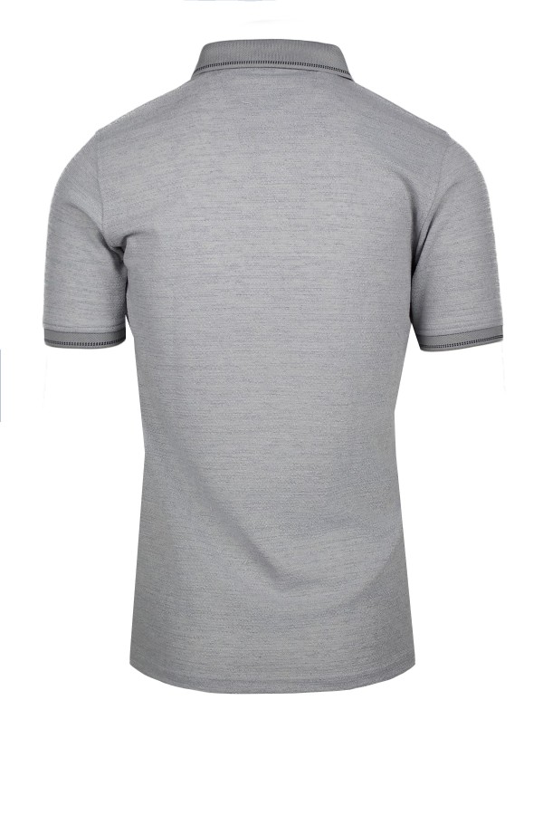 Man’s t-shirt polo in light grey color