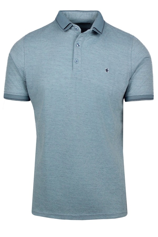 Man’s t-shirt polo in sky blue color