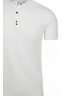 Man's white t-shirt with buttons 