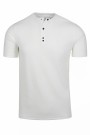 Man's white t-shirt with buttons 