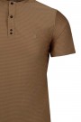 Man's camel t-shirt with buttons