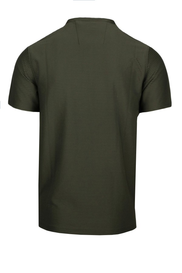 Man's κhaki t-shirt with buttons