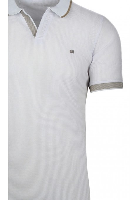 Ανδρική λευκή μπλούζα πόλο